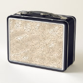 Cheetah Leopard Skin Print Muster Tier Metall Brotdose (Rückseite)