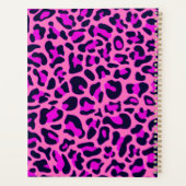 Cheetah Leopard Spots Wildtierdruckpinke Planer (Rückseite)