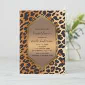 Cheetah Leopard Wild Animal Print Exotic Einladung (Stehend Vorderseite)