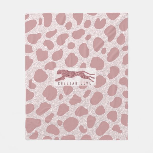 Cheetah Liebe Fleecedecke (Vorderseite)