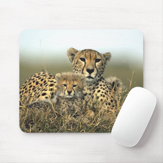 Cheetah-Mama und CUB Mousepad (Mit Mouse)