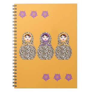 Cheetah Matryoshka Notizblock