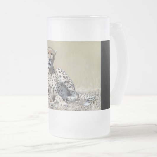 Cheetah Mattglas Bierglas (VorderseiteRechts)