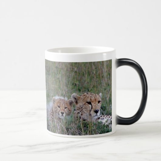 Cheetah mit Junges Tasse (Rechts)