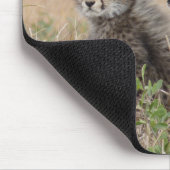Cheetah Mutter und Cub Mousepad (Ecke)