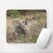 Cheetah Mutter und Cub Mousepad (Mit Mouse)