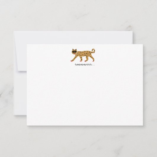Cheetah Notecard Dankeskarte (Vorderseite)