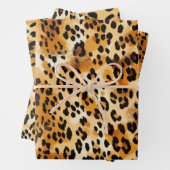 Cheetah oder Leopard Safari Tierfutterdrucke Geschenkpapier Set (Beispiel)