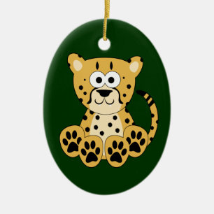 Cheetah-Ornament Keramikornament