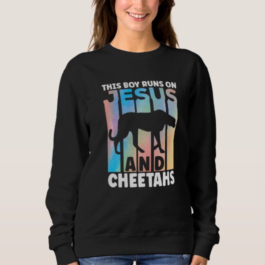 Cheetah Outfit for Cheetah Lovers Apparel for Boys Sweatshirt (Vorderseite)