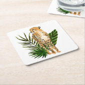 Cheetah Outlook Rechteckiger Pappuntersetzer (angewinkelt)