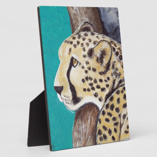 Cheetah Painting Fotoplatte (Seite)