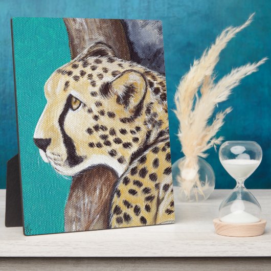 Cheetah Painting Fotoplatte (Seite)