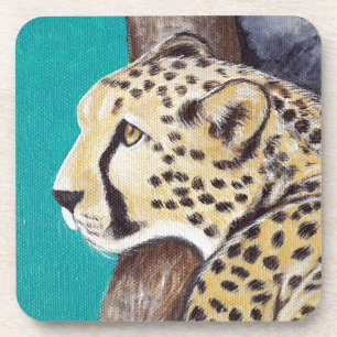 Cheetah Painting Getränkeuntersetzer