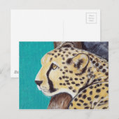 Cheetah Painting Postkarte (Vorne/Hinten)