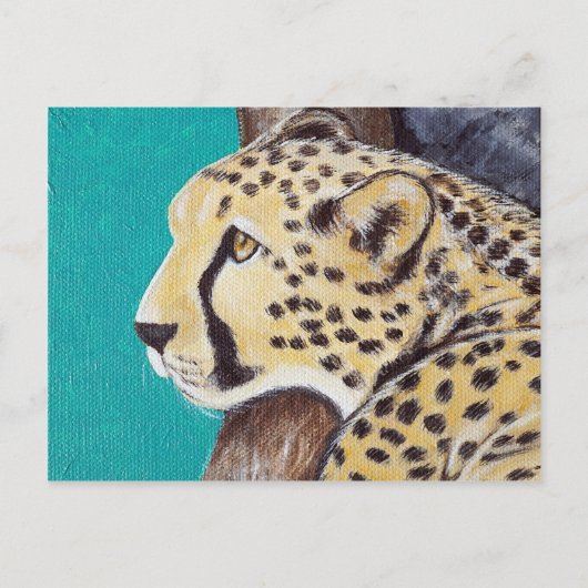 Cheetah Painting Postkarte (Vorderseite)