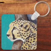 Cheetah Painting Schlüsselanhänger (Rückseite)