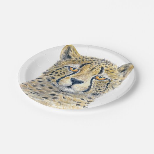 Cheetah Pappteller (Schrägansicht)