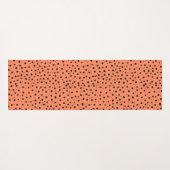 Cheetah Pattern auf Apricot Yogamatte (Rückseite (Horizontal))