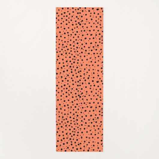 Cheetah Pattern auf Apricot Yogamatte (Vorderseite)