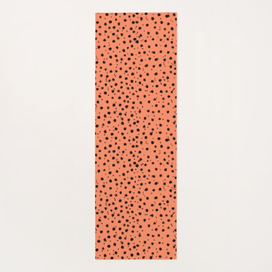 Cheetah Pattern auf Apricot Yogamatte (Rückseite)