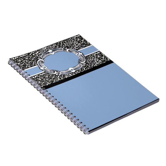 Cheetah Pattern Blue Label Notizblock (Rechte Seite)