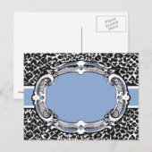 Cheetah Pattern Blue Label Postkarte (Vorne/Hinten)