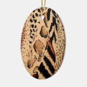 Cheetah Pattern Keramik Ornament (Links)