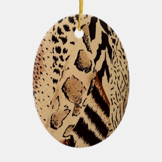 Cheetah Pattern Keramik Ornament (Vorne)