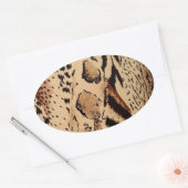 Cheetah Pattern Ovaler Aufkleber (Umschlag)