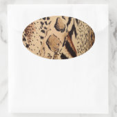 Cheetah Pattern Ovaler Aufkleber (Tasche)