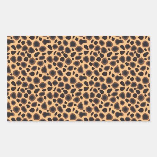Cheetah Pattern Rechteckiger Aufkleber (Vorderseite)