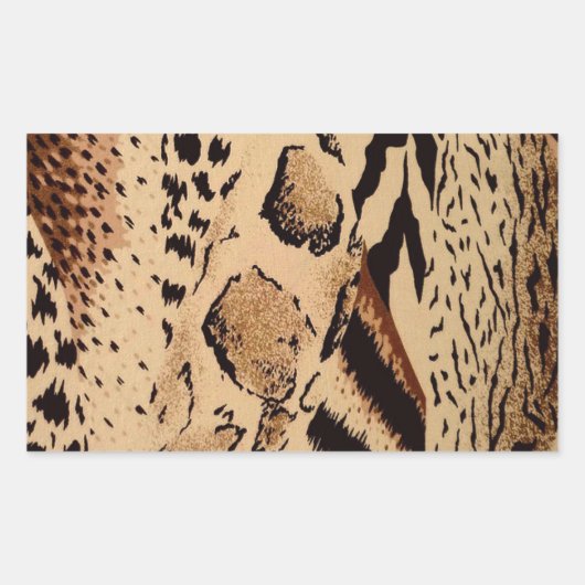 Cheetah Pattern Rechteckiger Aufkleber (Vorderseite)