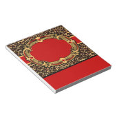 Cheetah Pattern Red Label Notizblock (angewinkelt)