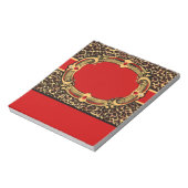 Cheetah Pattern Red Label Notizblock (Rotiert)
