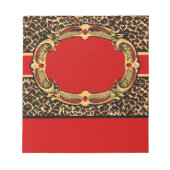 Cheetah Pattern Red Label Notizblock (Vorderseite)