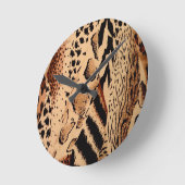 Cheetah Pattern Runde Wanduhr (Winkel)