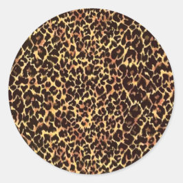 Cheetah Pattern Runder Aufkleber