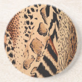 Cheetah Pattern Sandstein Untersetzer (Vorne)