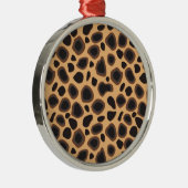 Cheetah Pattern Silbernes Ornament (Rechts)