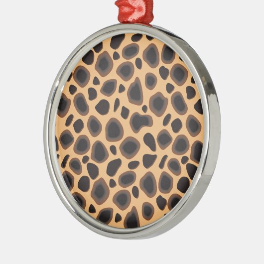 Cheetah Pattern Silbernes Ornament (Links)
