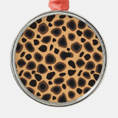 Cheetah Pattern Silbernes Ornament (Vorne)