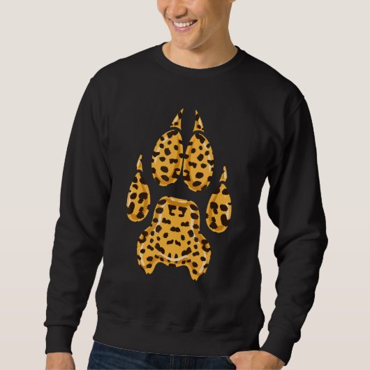 Cheetah Paw Animal Print Sweatshirt (Vorderseite)