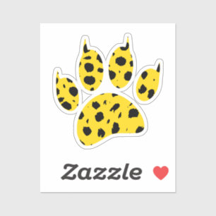 Cheetah Paw Print Aufkleber