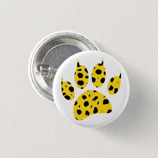 Cheetah Paw Print Button (Vorne & Hinten)