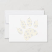 Cheetah Paw Print Custom Lined Monogram Dankeskarte (Rückseite)