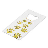 Cheetah Paw Print Geldbeutel Flaschenöffner (Vorderseite Schrägansicht)