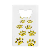 Cheetah Paw Print Geldbeutel Flaschenöffner (Rückseite)