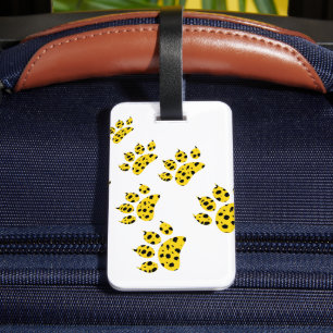 Cheetah Paw Print Gepäckanhänger