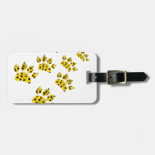 Cheetah Paw Print Gepäckanhänger (Vorderseite horizontal)